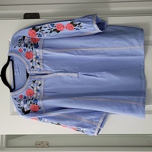 Floral Embroidered Shirt